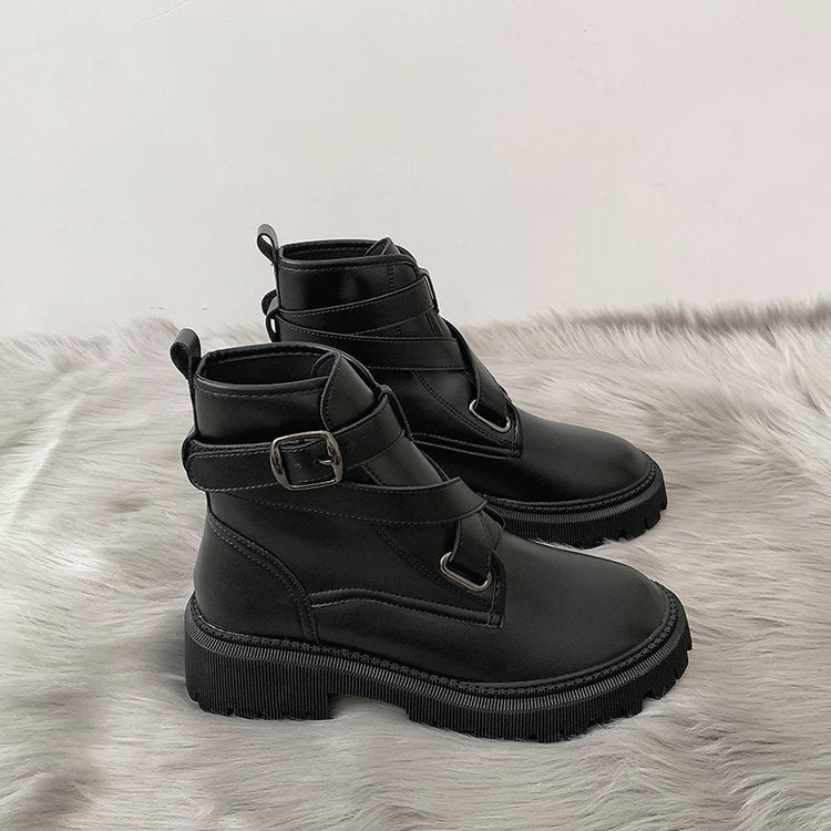 Women's Casual Thick-soled Heightened Short Boots