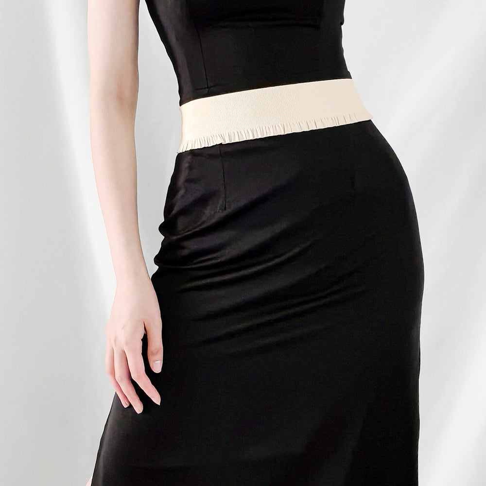 New Belt Women's Style Lace Elastic Belt Waist Seal Fashionable All Match Lady Pure Color Show Thin Decorative Dress