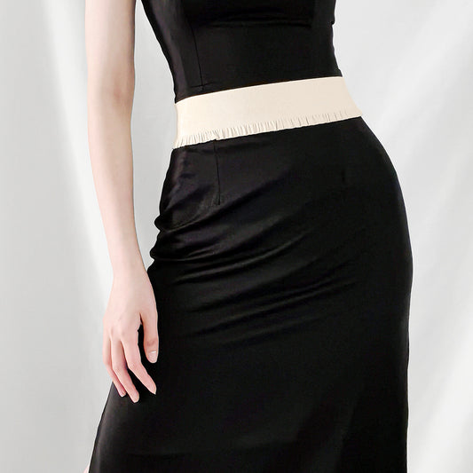 New Belt Women's Style Lace Elastic Belt Waist Seal Fashionable All Match Lady Pure Color Show Thin Decorative Dress