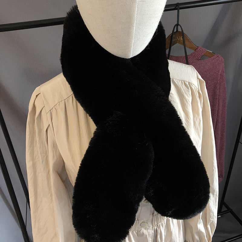 Warm And Thick Imitating Fox Fur Straw And Fur Scarf