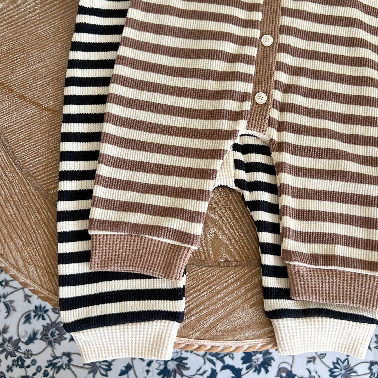 Color Block Striped Fart Romper Newborn Bodysuit