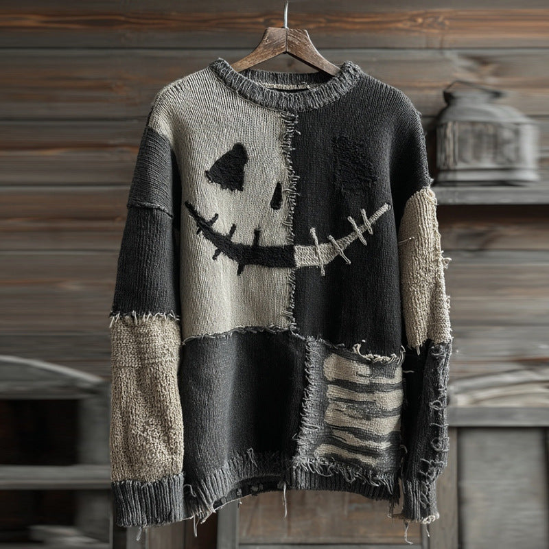 Digital Women's Printed Wear Round Neck Loose Feel Soft Sweater