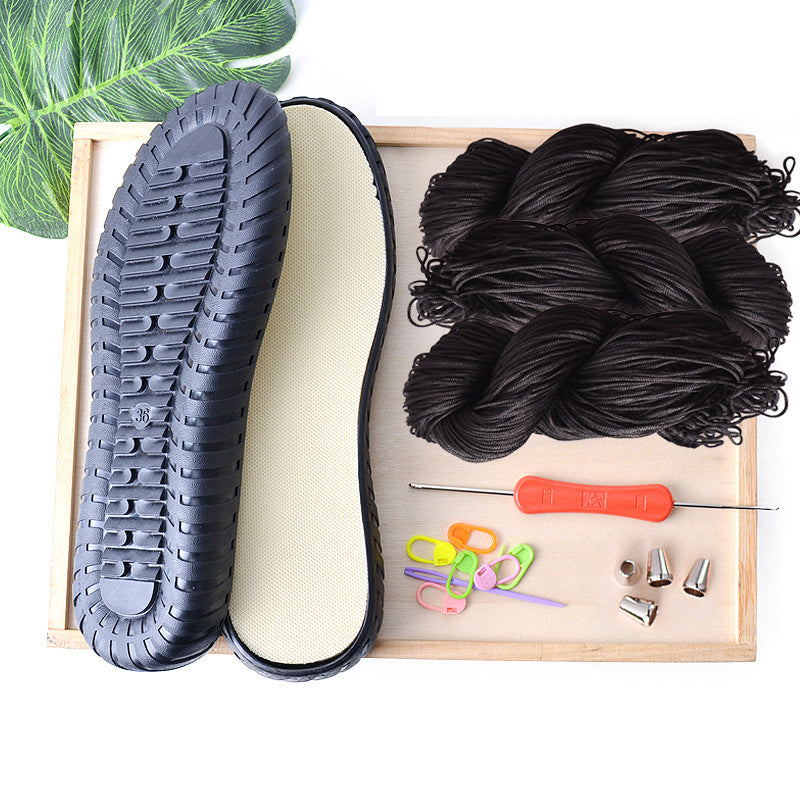 Woven Hollow Thread Cow Tendon Bottom Crystal Material Bag