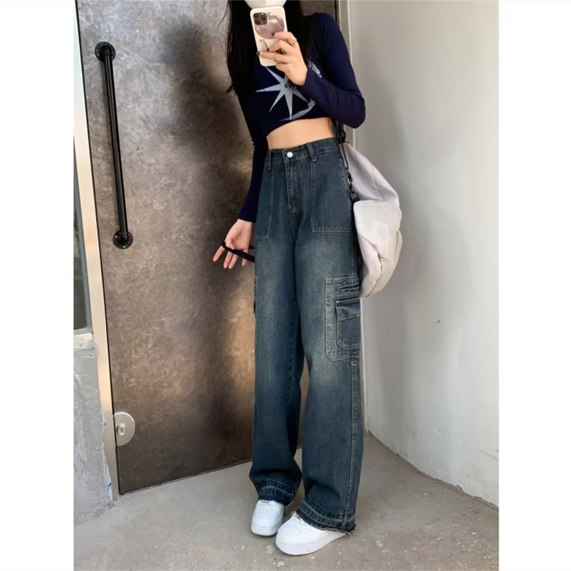 Moderne Retro Små Jeans Til Kvinder