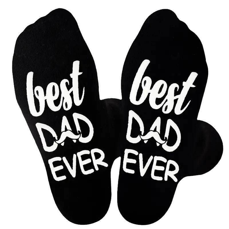 Cotton Mid-calf Length English Alphabet Socks