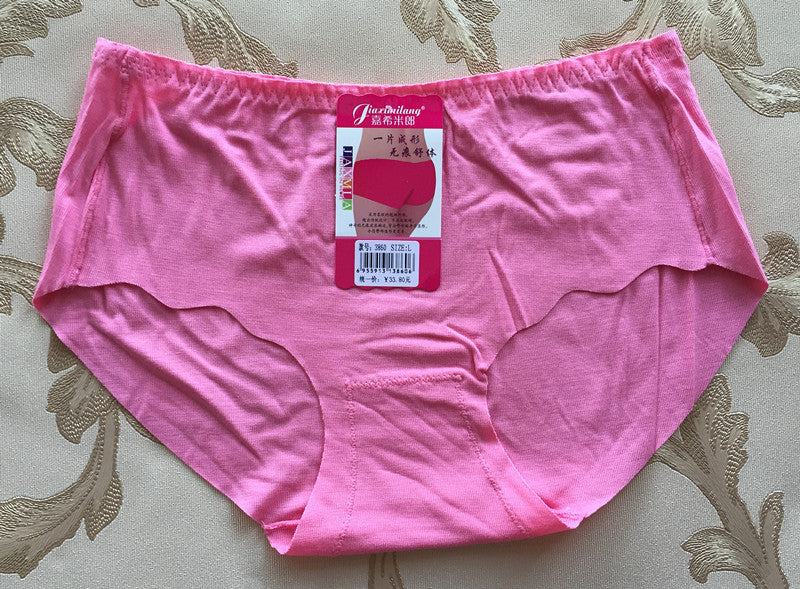 One Piece Ruffle Panties Women's Solid Color Seamless Cotton File