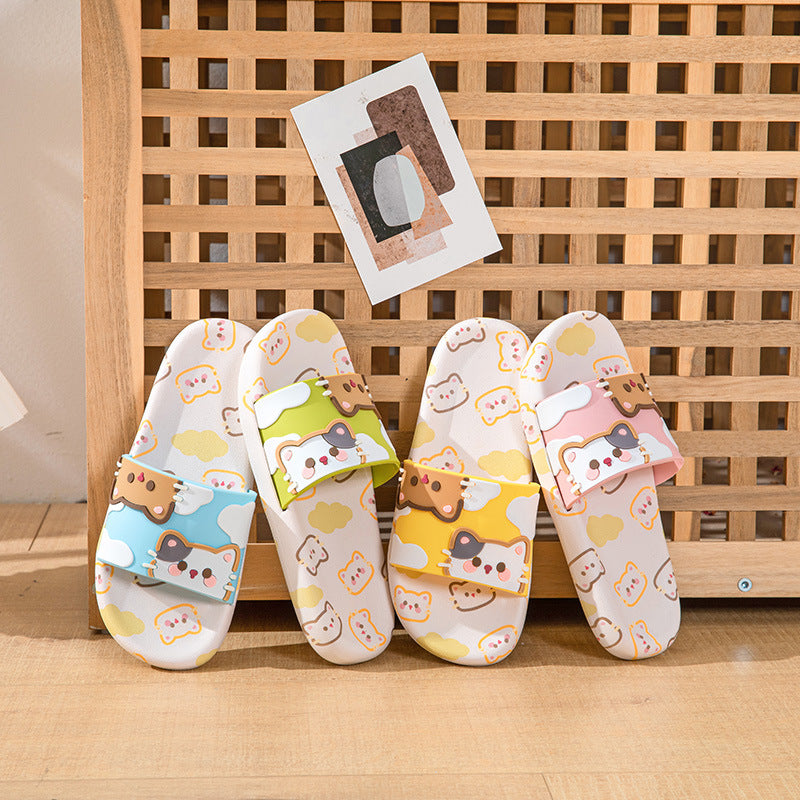 Kitty Cute Women's Interior Home Bathroom Non-slip Slippers