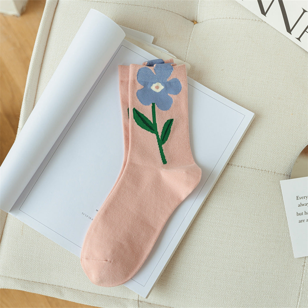 Dadongmen All-match Tulip Pile Socks Cute Stockings