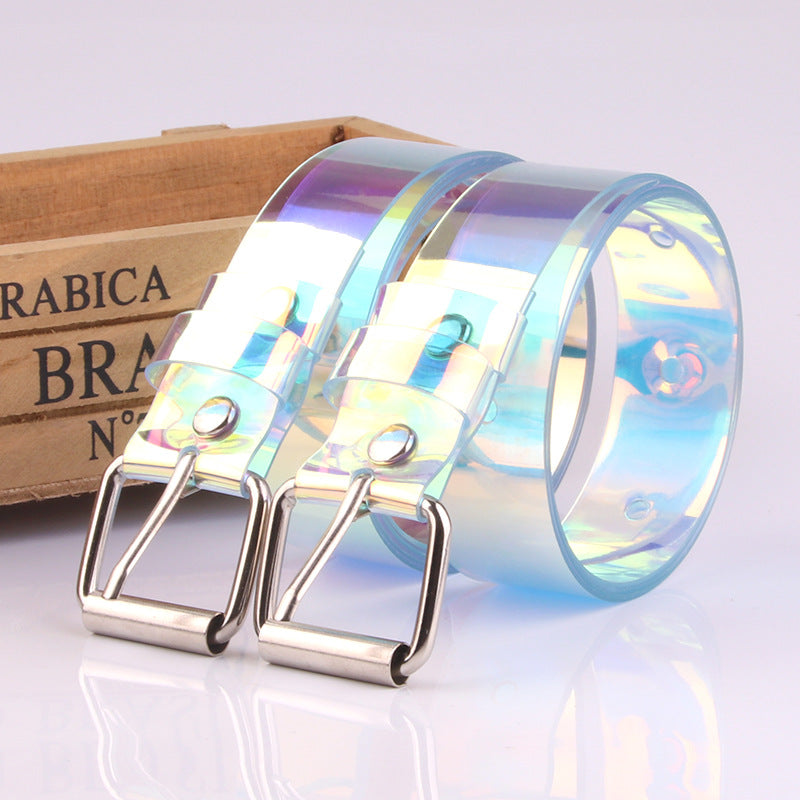 Colorful transparent plastic belt