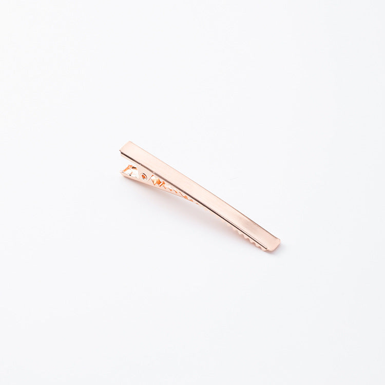 Metal Brushed Simple Word Duckbill Clip Liu Seaside Clip Top Clip