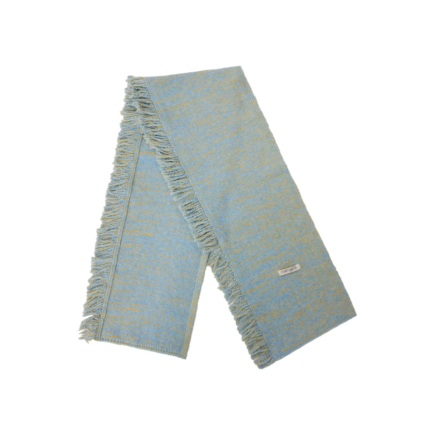 Side Fringe Wool Scarf Simple Casual Thickened Neck Warmer