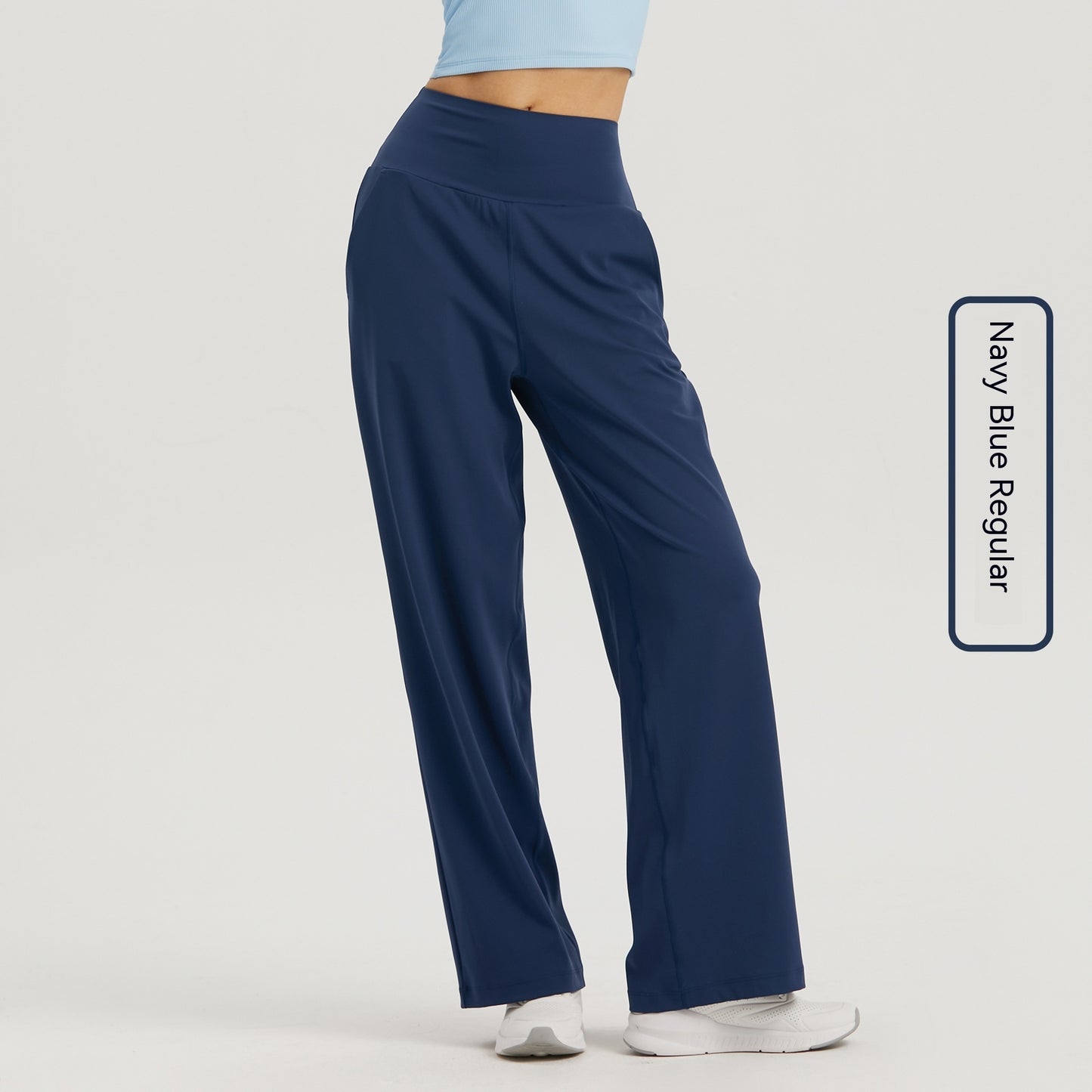 High Waist Hip Lift Yoga Wide-leg Pants Draping Slim Straight Breathable Sweat Absorbing Casual Sports Pants