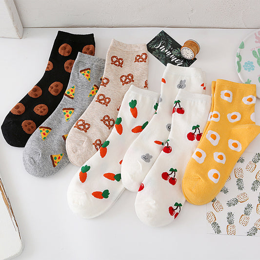 Summer And Autumn New Women's Socks Korean Cartoon