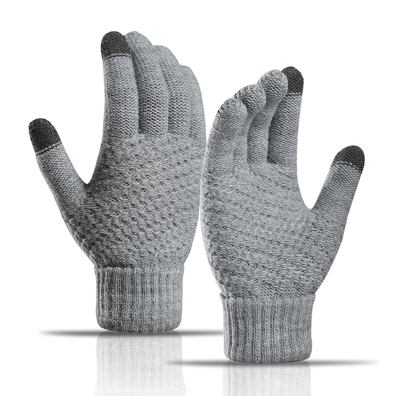 Men's Cashmere-like Thickened Reverse Needle Jacquard Women's Fashionable Warm