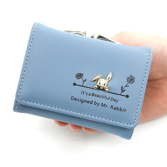 Korean Women's Leather Wallet Large Cash Photo Bits