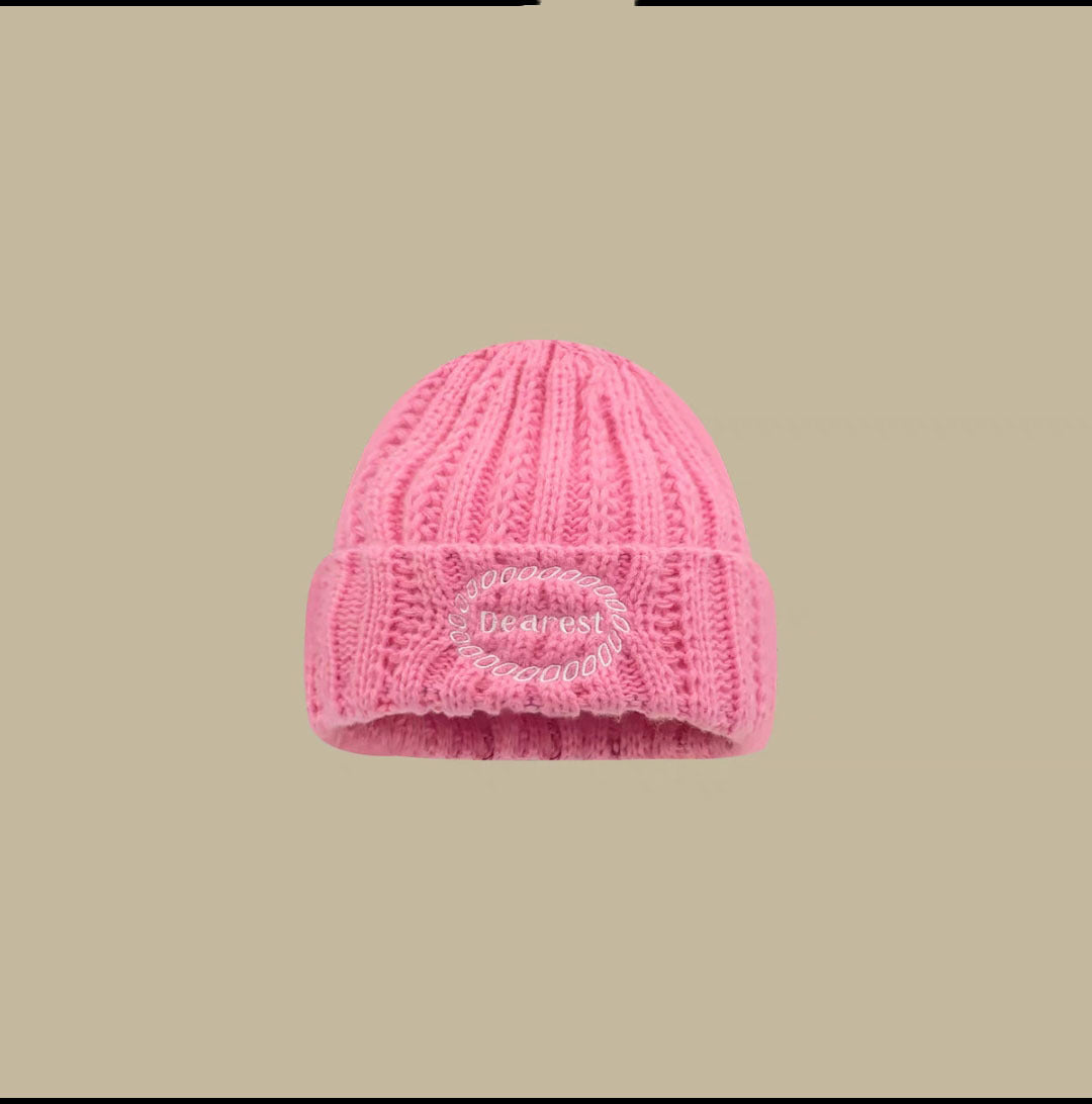 Women's Korean Letter Embroidery Wool Hat