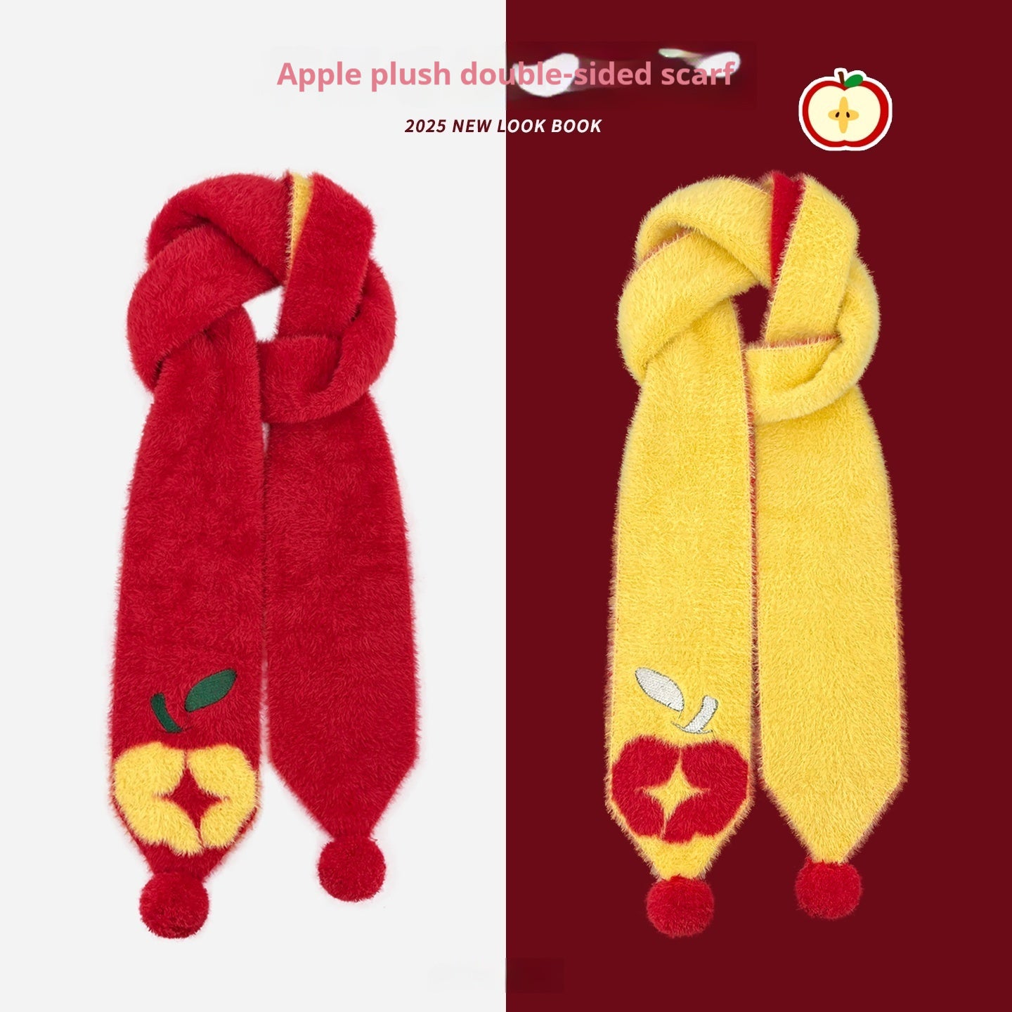 Hand-knitted Coral Fleece Snowman Scarf For Women