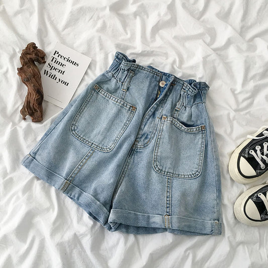 elastic waist shorts