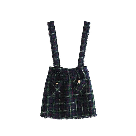 Women's Twill Soft Vest Camisole Skirt