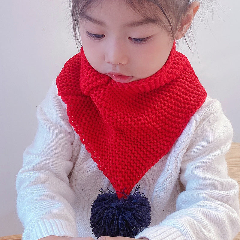 Winter wool knitting baby neck wrap