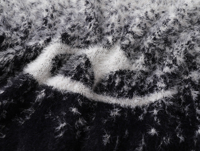 Gradient Warm And Loose Long Sleeve Round Neck Sweater