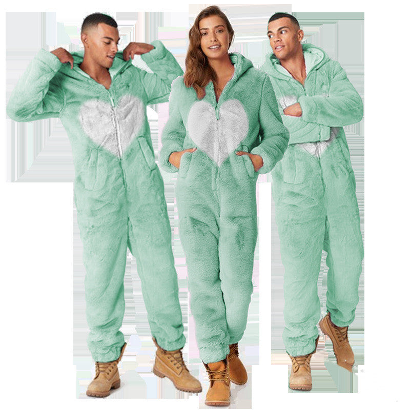 Solid Color Love Printed Casual Home Wear