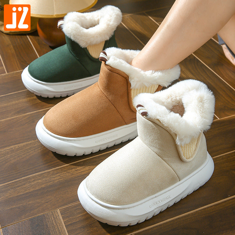 Plush All-inclusive Thick Bottom Non-slip Thick Cotton Shoes