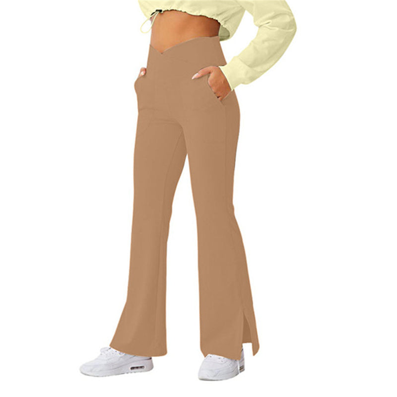 High Waist Skinny Stretch Flare Pants Fashion Female