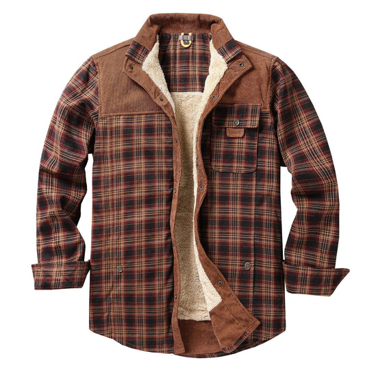 European-size Plaid Shirt Mens Outerwear