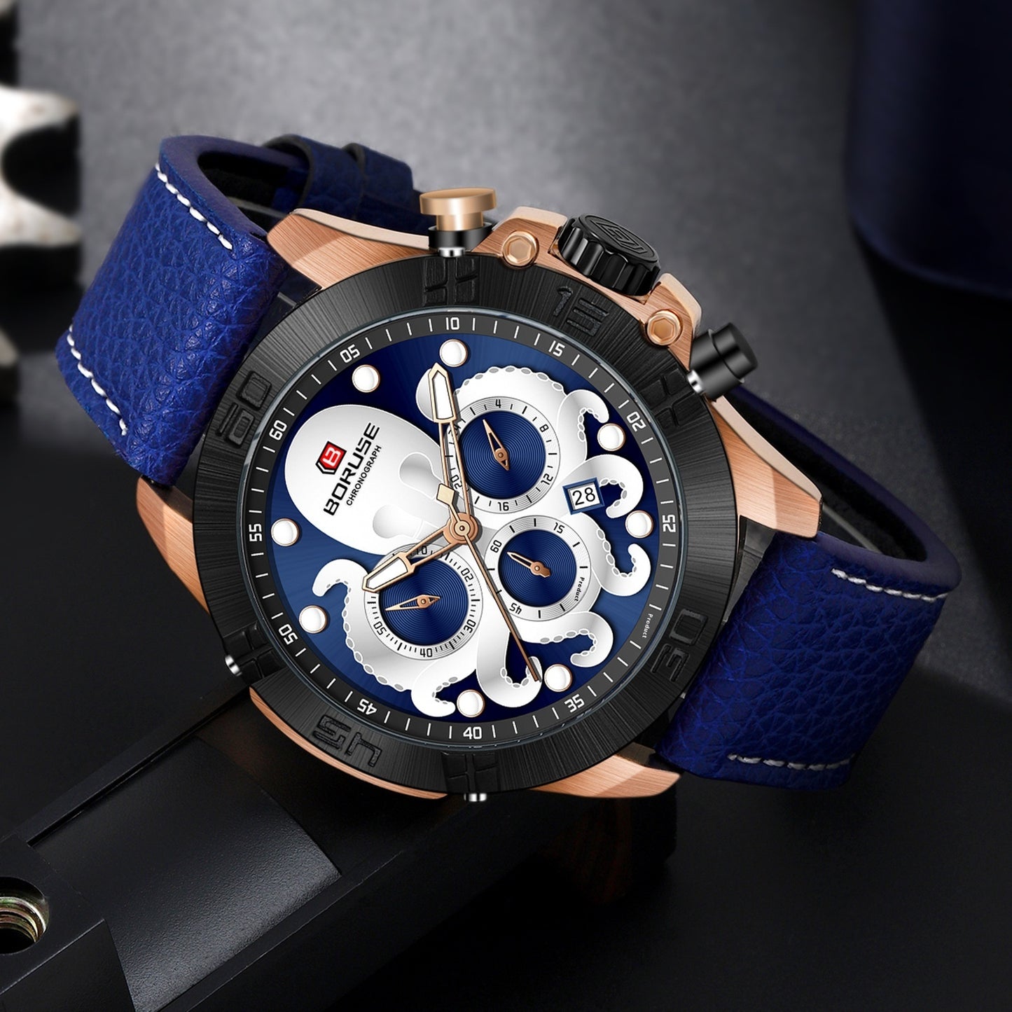 Octopus Waterproof Watch Men's Luminous Quartz Watch