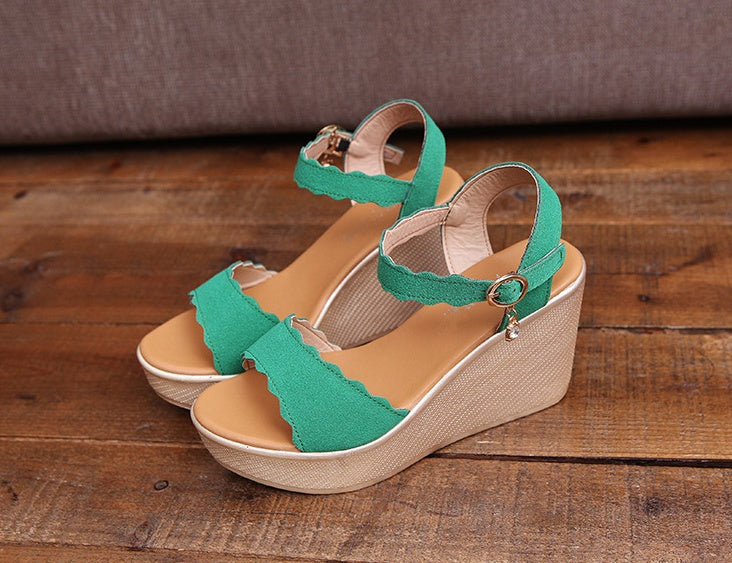 Muffin thick-bottomed fish mouth sandals