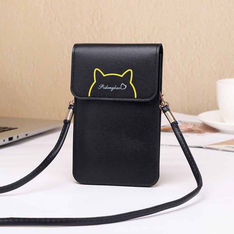 Crossbody-taske til telefon med touchskærm