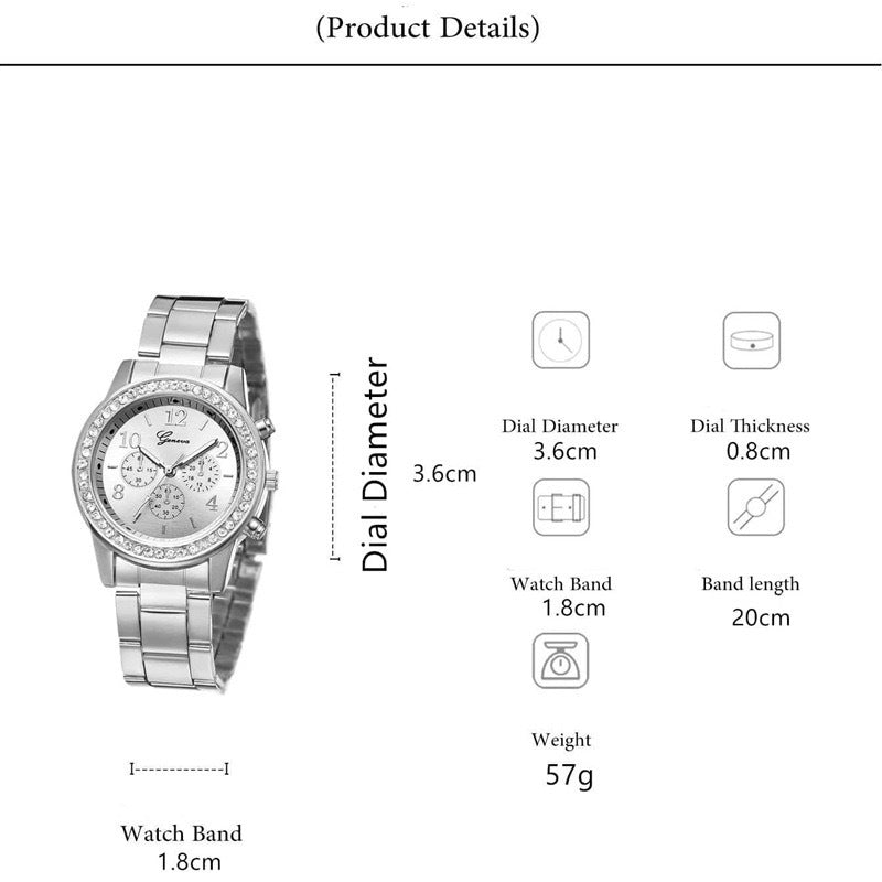 Luxury All-match Diamond Big Rhinestone Women's Five-piece Gift Box