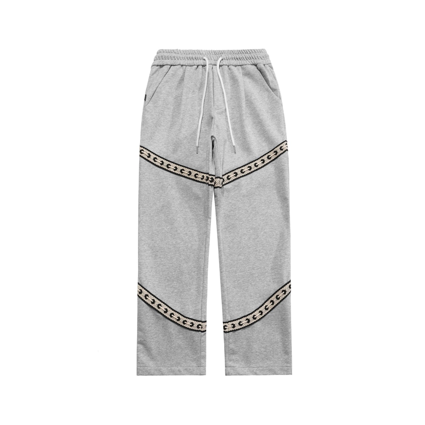 Relaxed Unisex Casual Pants Elastic Adjustment Ribbon Male