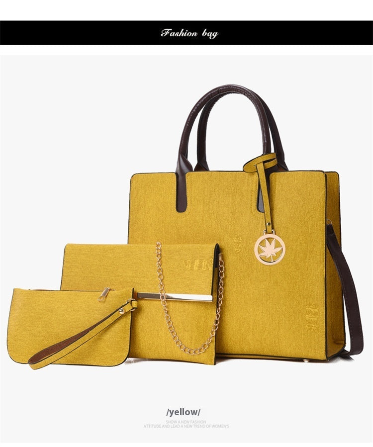 Tre-delt håndtaske skuldertaske crossbody