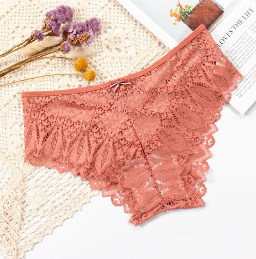 Lace Bow Knot Crossover Women's Briefs