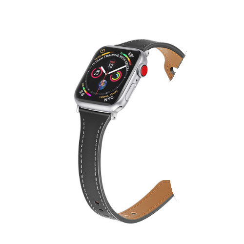 Leather reduced car line watch strap