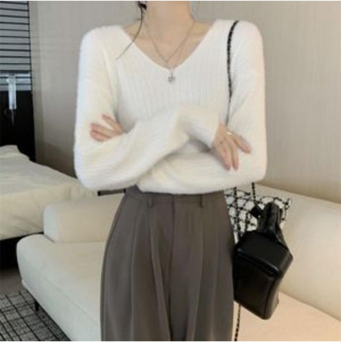 Idle Style Small Short Soft Glutinous Sweater For Women