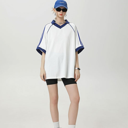 Fashion Brand College Style Loose Casual Half Sleeves