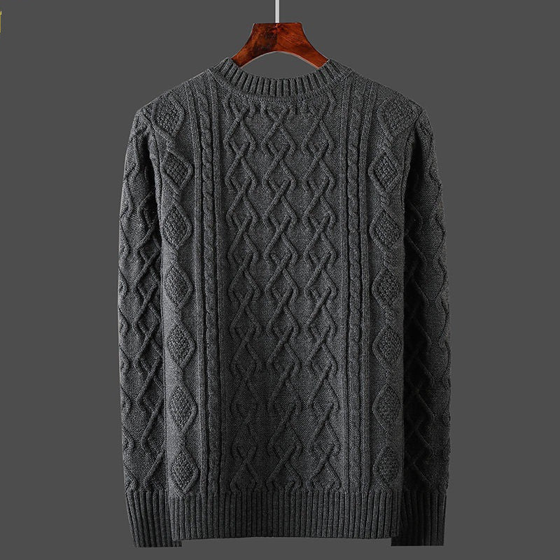 Warm Thick Line Bottoming Pullover Long Sleeved Sweetheart Neck Sweater