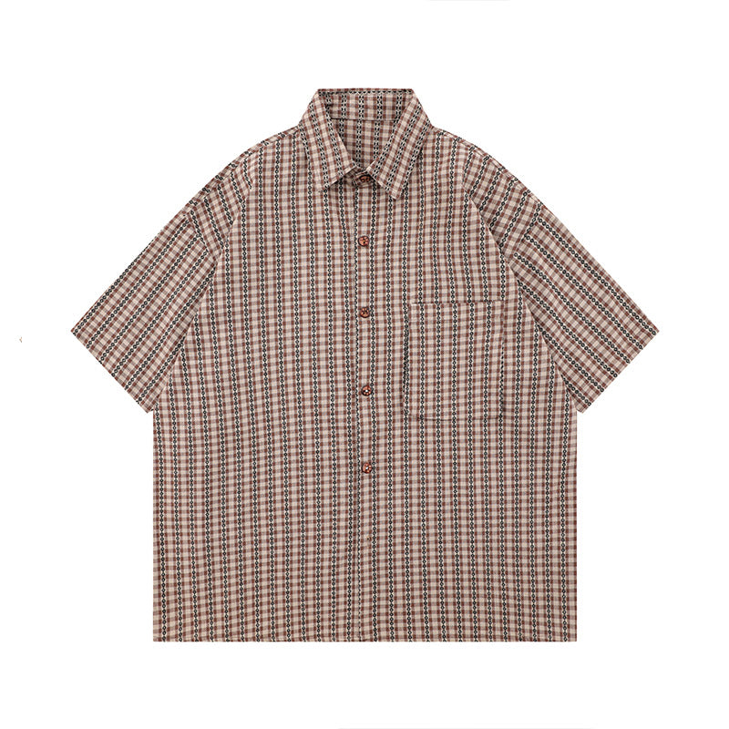 Japanese Retro Short-sleeved Shirt Loose College Style