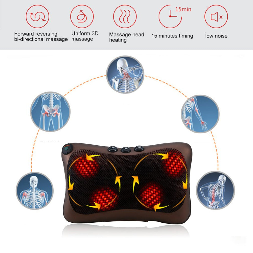 Bil hjemme dual-use magnetisk cervikal massager nakke talje ben skulder ryg multifunktionel massagepude