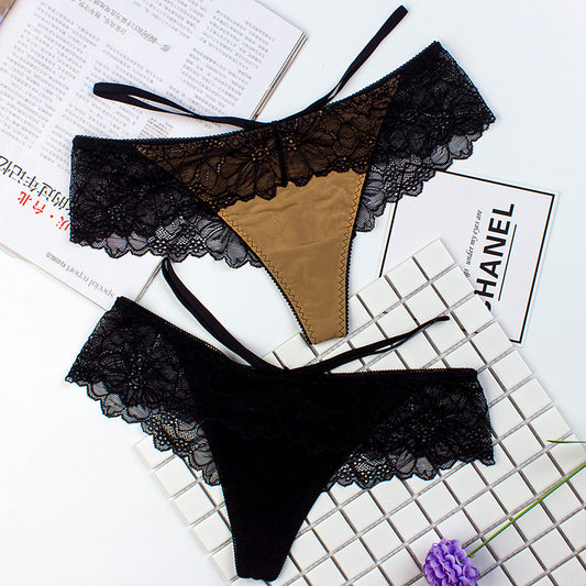 Ladies Briefs With Lace Straps And Low Waists