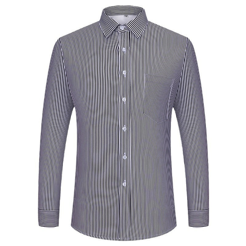 Winter Professional Shirt Men's Workwear Warm Fleece-lined