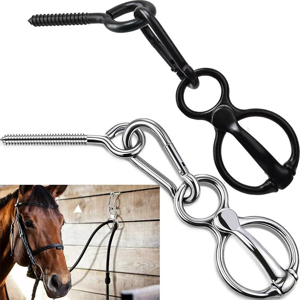 Leash String Clip Silver Black Carbon Steel High Strength