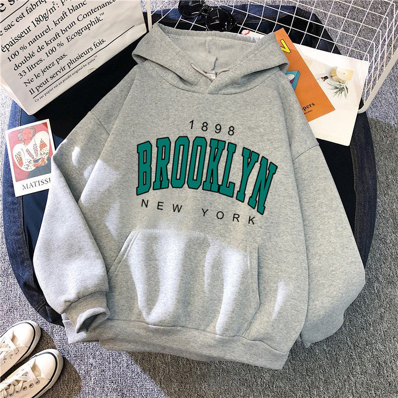Women's Printed Couple Pullover Sweatshirt Loose
