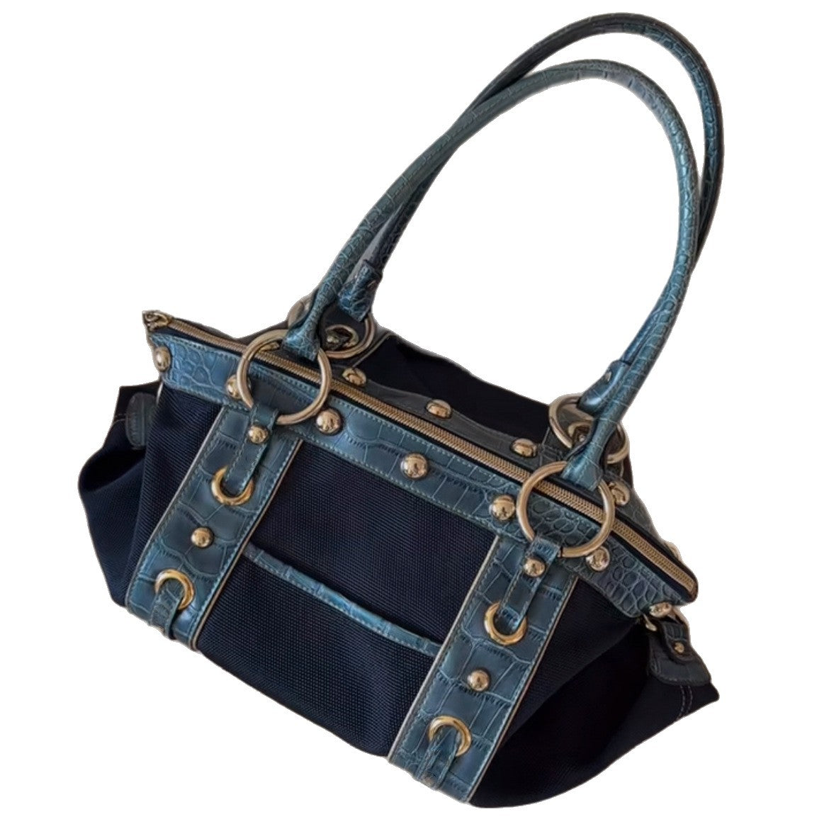 High-end Textured Underarm Bag With Studs