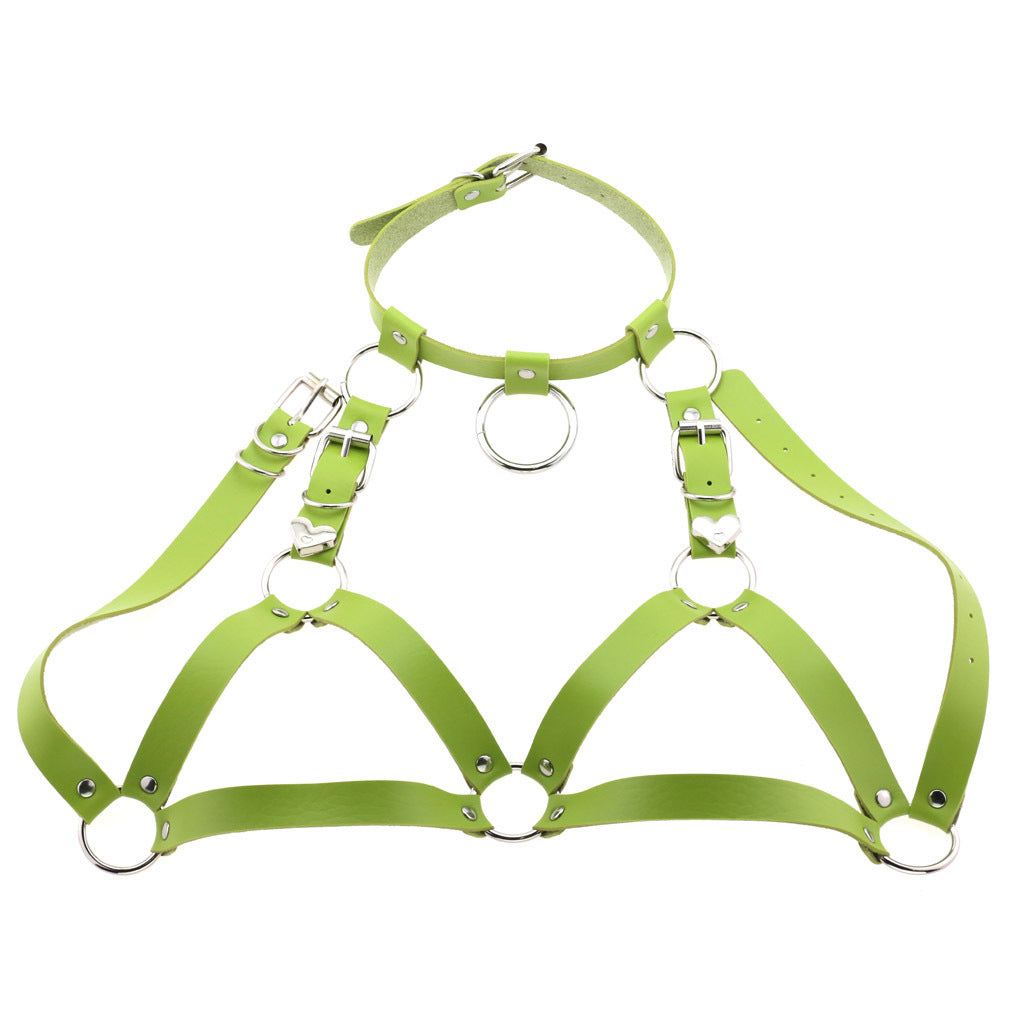 Trendy Punk Harajuku Performance Leather Collar Straps