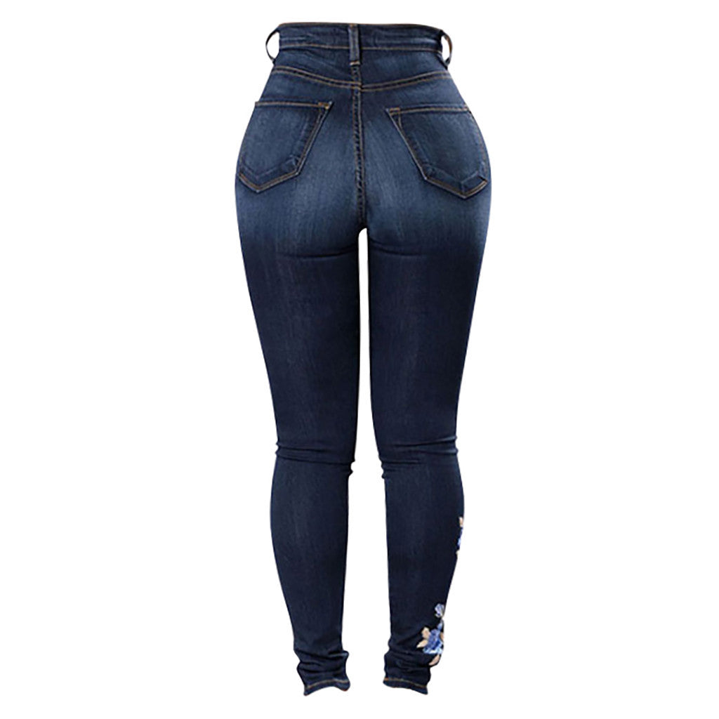 Europæiske og amerikanske broderede jeans