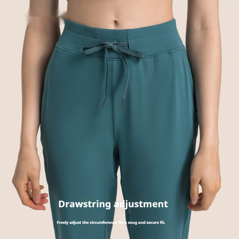 High Waist Hip Lift Nude Feel Sports Pants Women's Sports Wear Loose
